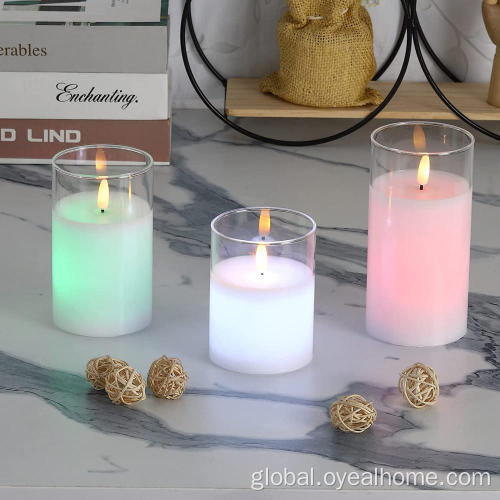 Flameless Color Changing Pillar Candles Electric Remote Control Flameless Color Changing Pillar Candles Manufactory